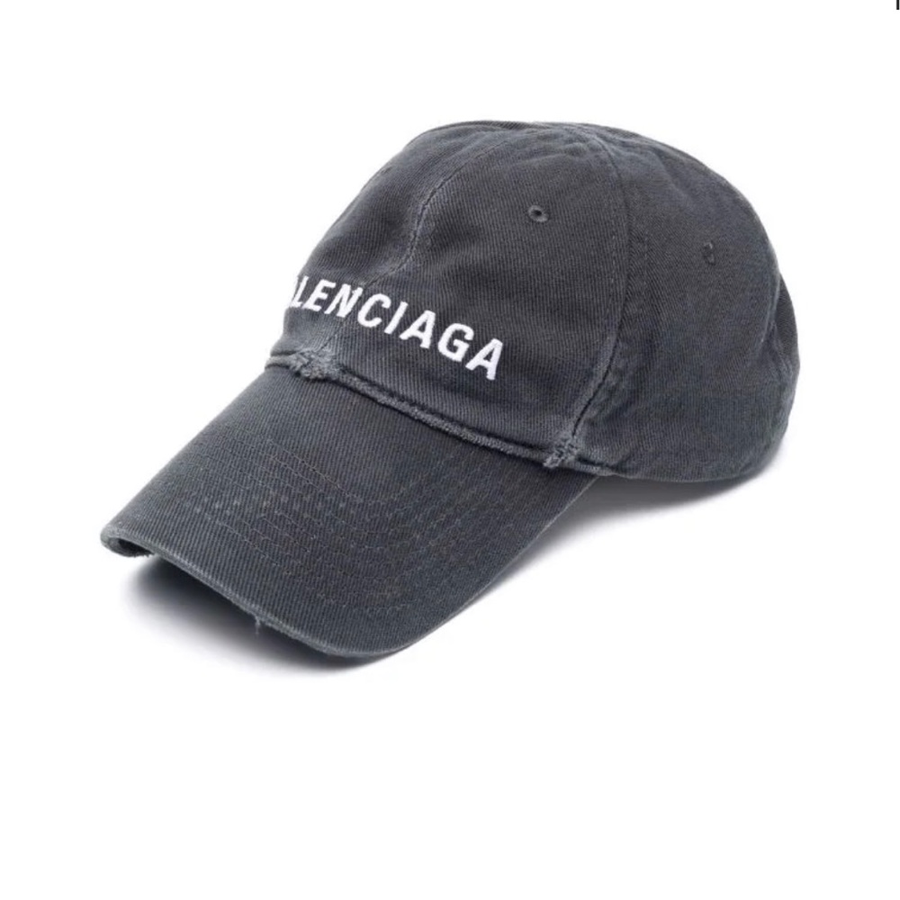 Balenciaga distressed-effect cap